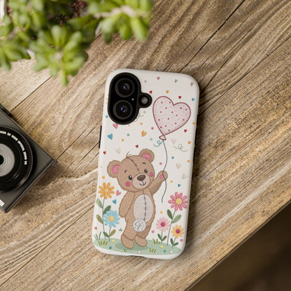 Cute Teddy Bear Tough Phone Case