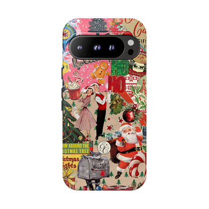 Vintage Christmas Collage Tough Phone Case