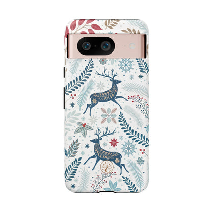 Blue Winter Deer Tough Phone Case