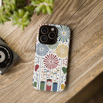 Colorful Fireworks and Stars Tough Phone Case