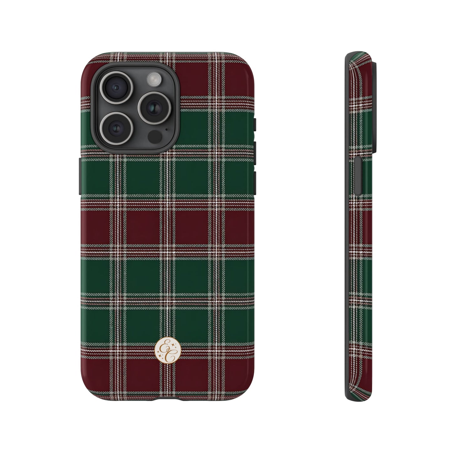 Green & Burgundy Plaid Tough Phone Case