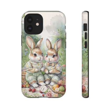 Vintage Bunny Picnic Tough Phone Case