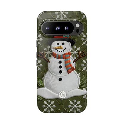 Christmas Snowman Tough Phone Case