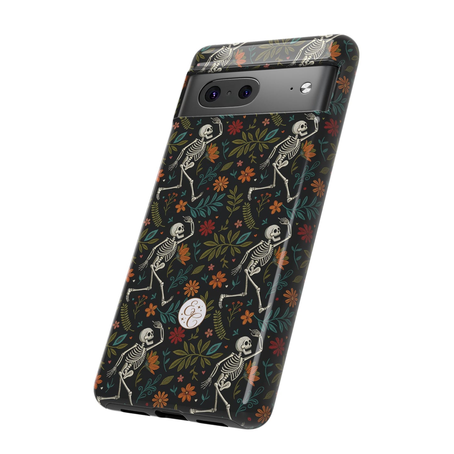 Halloween Boho Skeleton Pattern Tough Phone Case