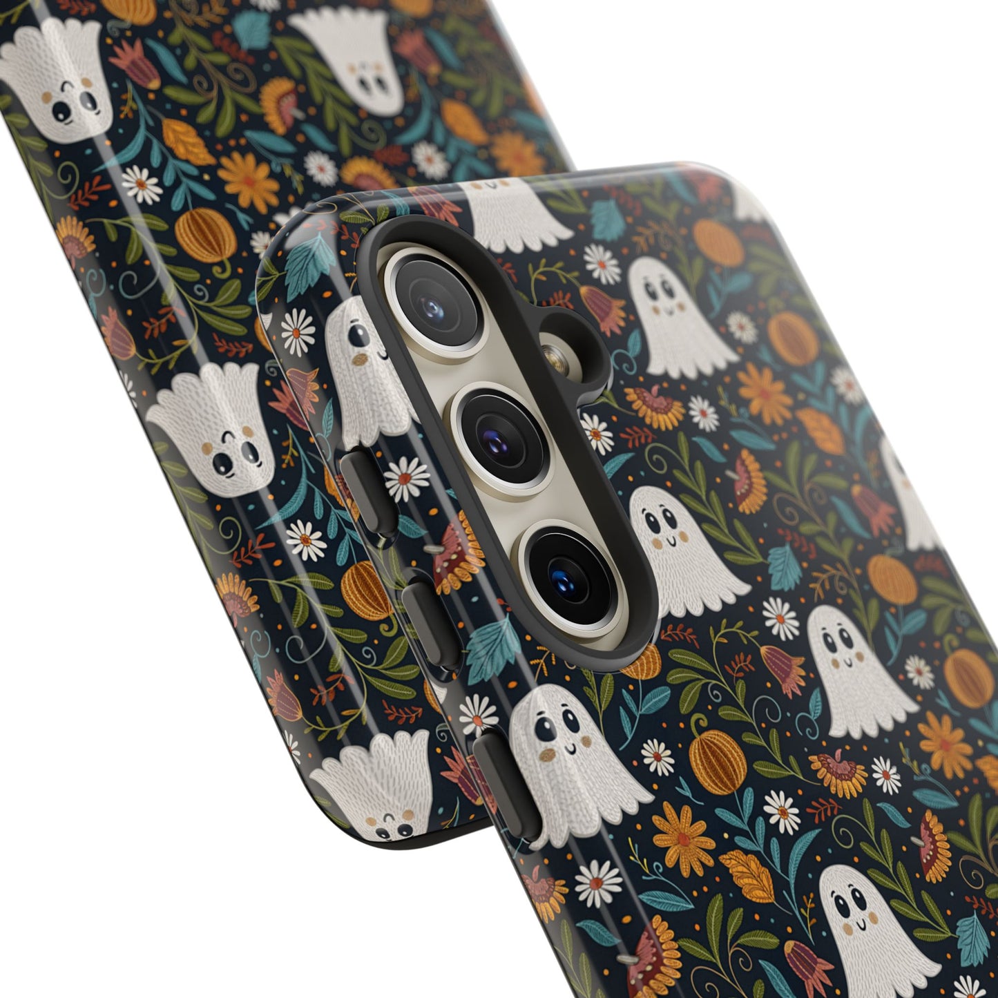 Boho Halloween Ghost Pattern Tough Phone Case