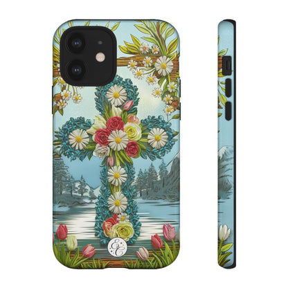 Floral Cross Tough Phone Case