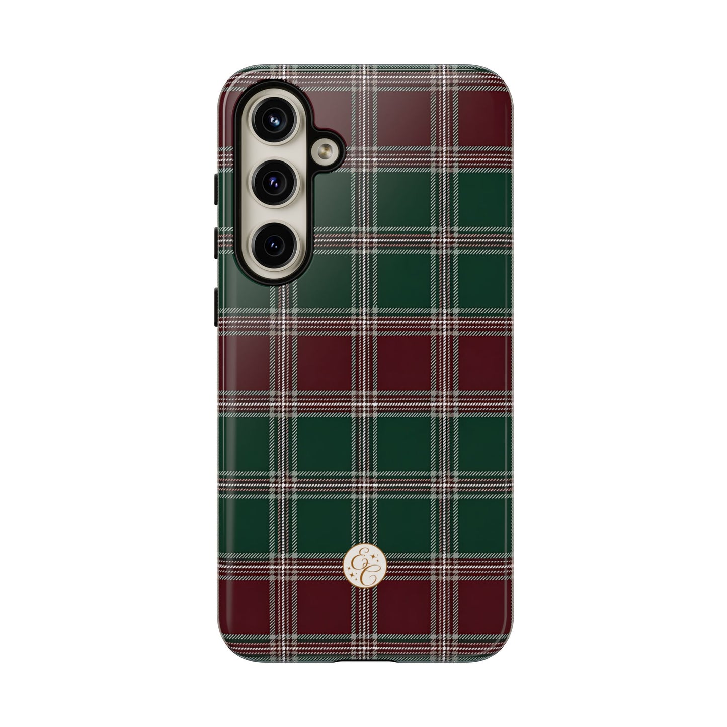 Green & Burgundy Plaid Tough Phone Case