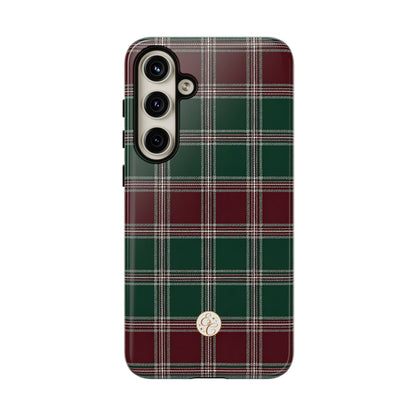 Green & Burgundy Plaid Tough Phone Case