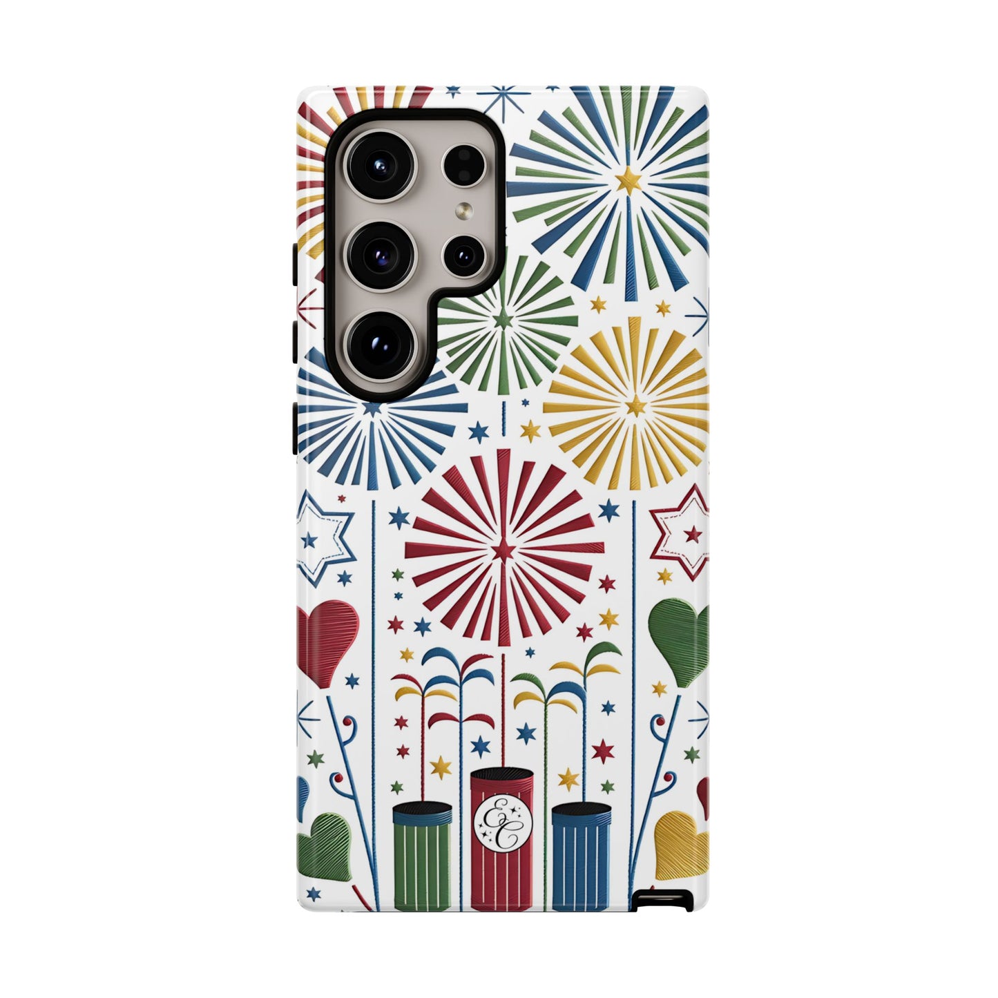 Colorful Fireworks and Stars Tough Phone Case