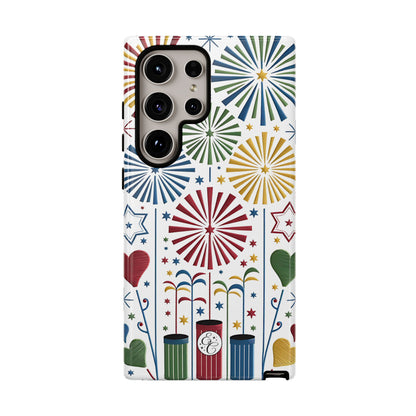 Colorful Fireworks and Stars Tough Phone Case