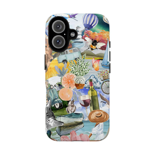 Vintage Travel Collage Tough Phone Case