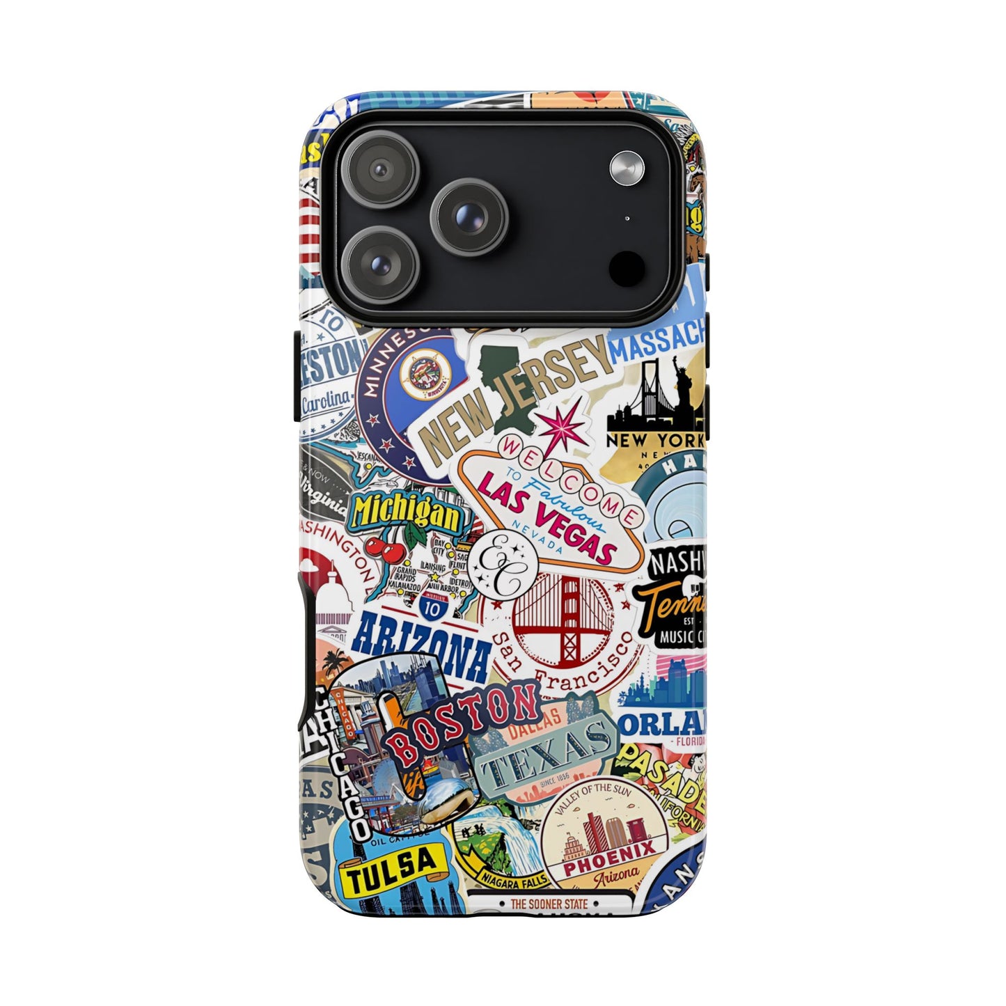 USA Travel Stickers Tough Phone Case