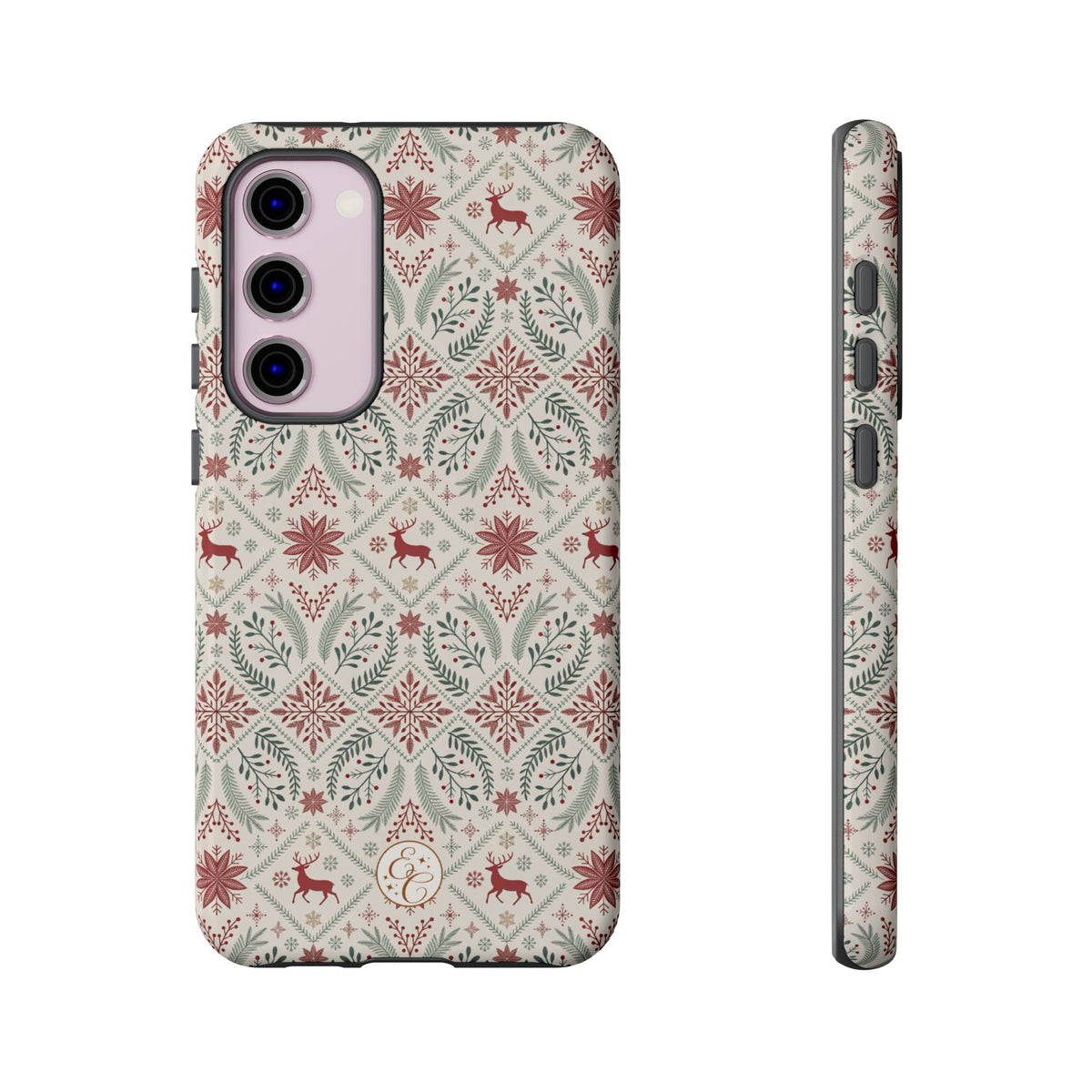Red Reindeer Christmas Pattern Phone Case