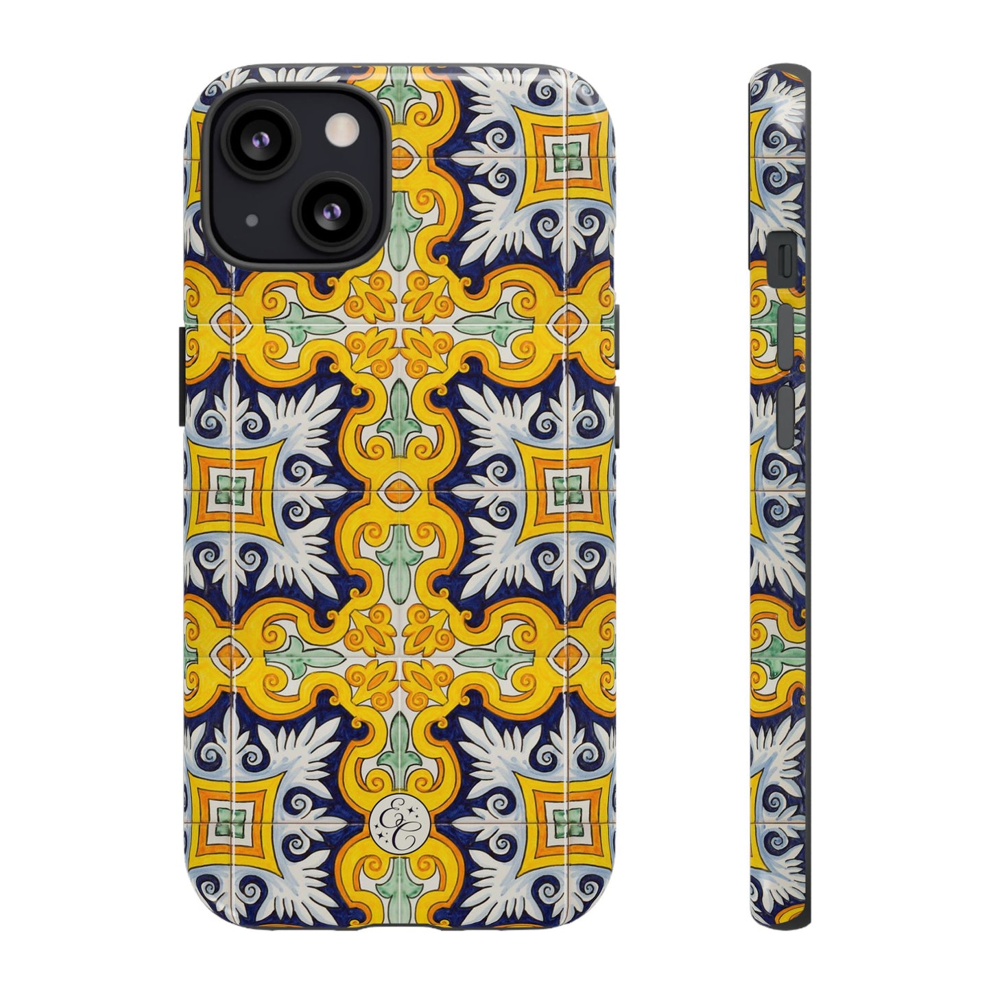 Vintage Floral Tile Tough Phone Case