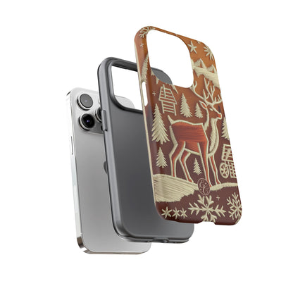 Rustic Reindeer Christmas Phone Case