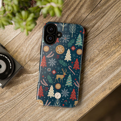 Christmas Holiday Pattern Tough Phone Case