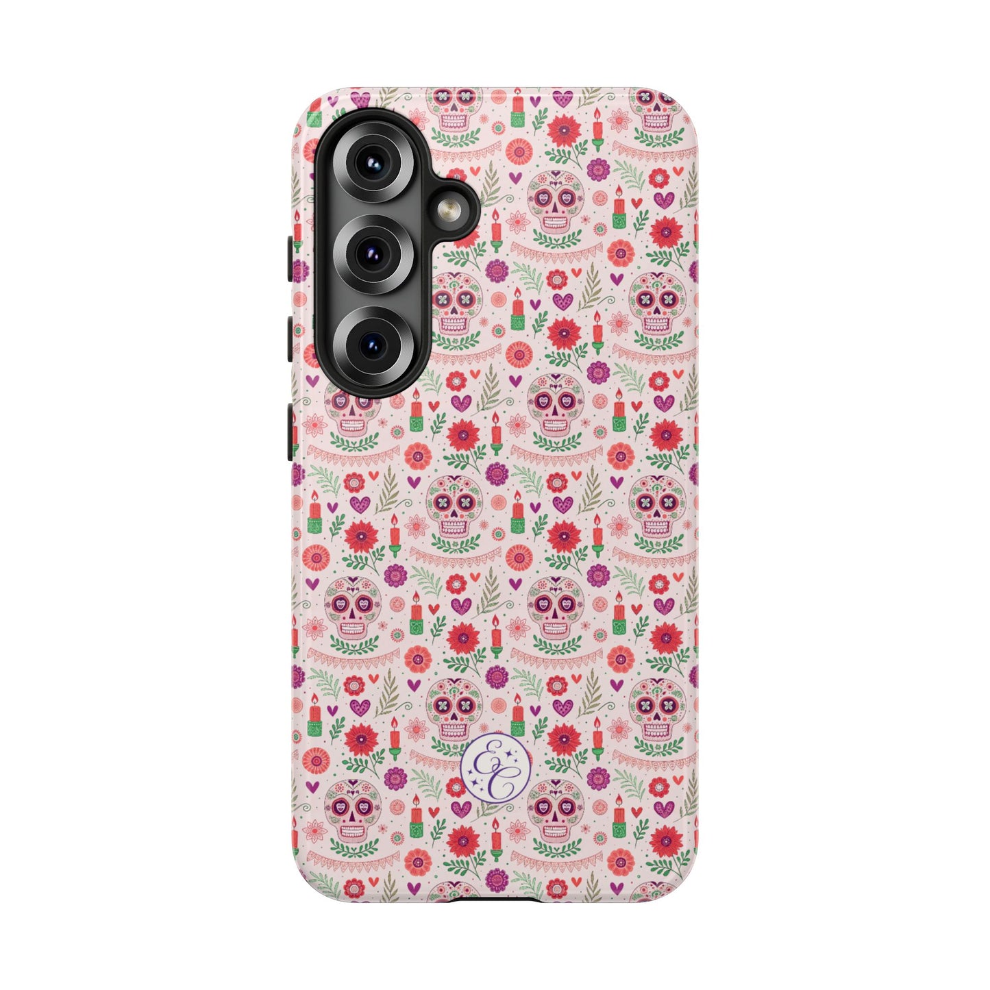 Pink Boho Day of the Dead Tough Phone Case
