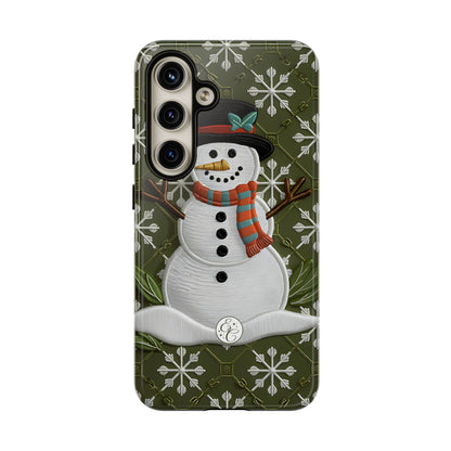 Christmas Snowman Tough Phone Case