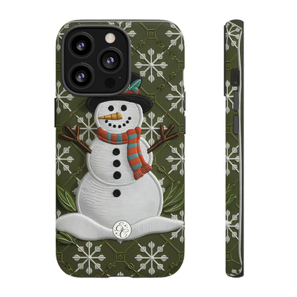 Christmas Snowman Tough Phone Case