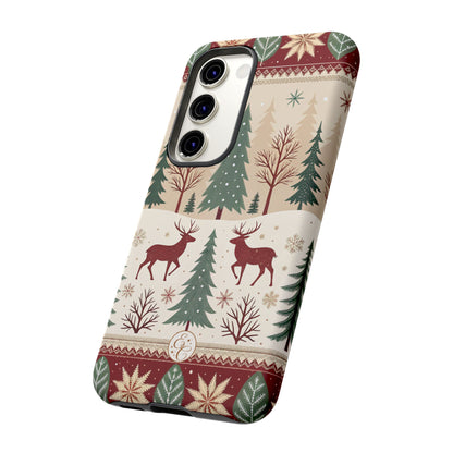 Vintage Christmas Reindeer Tough Phone Case