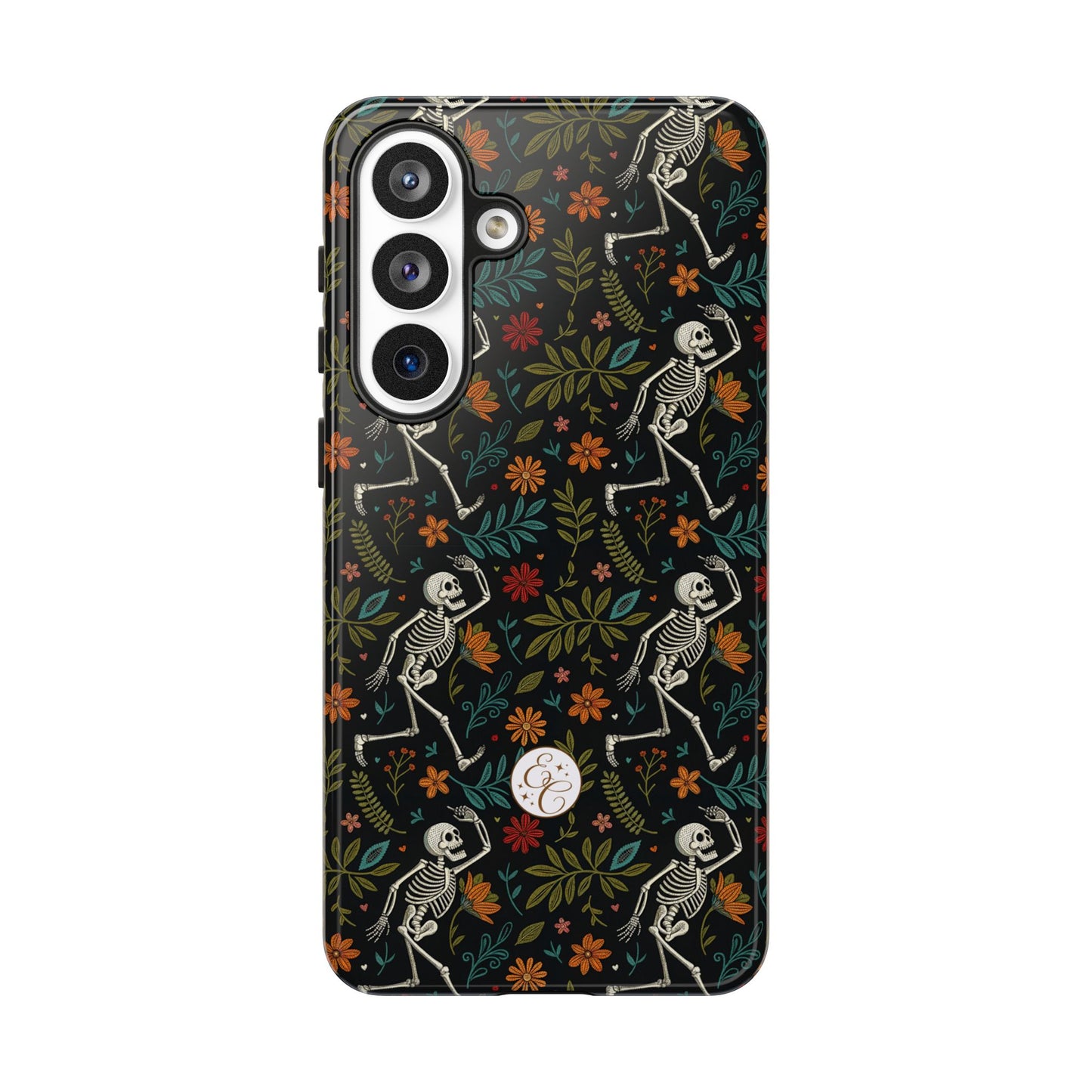 Halloween Boho Skeleton Pattern Tough Phone Case
