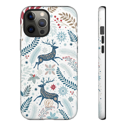 Blue Winter Deer Phone Case