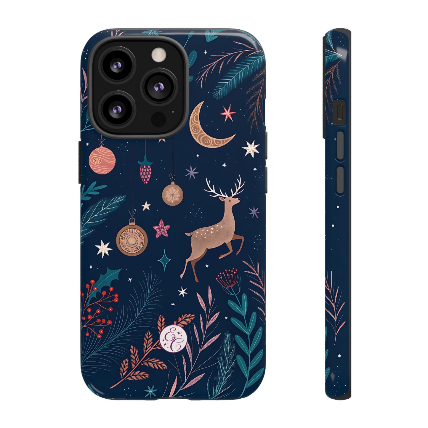 Boho Christmas Reindeer Tough Phone Case