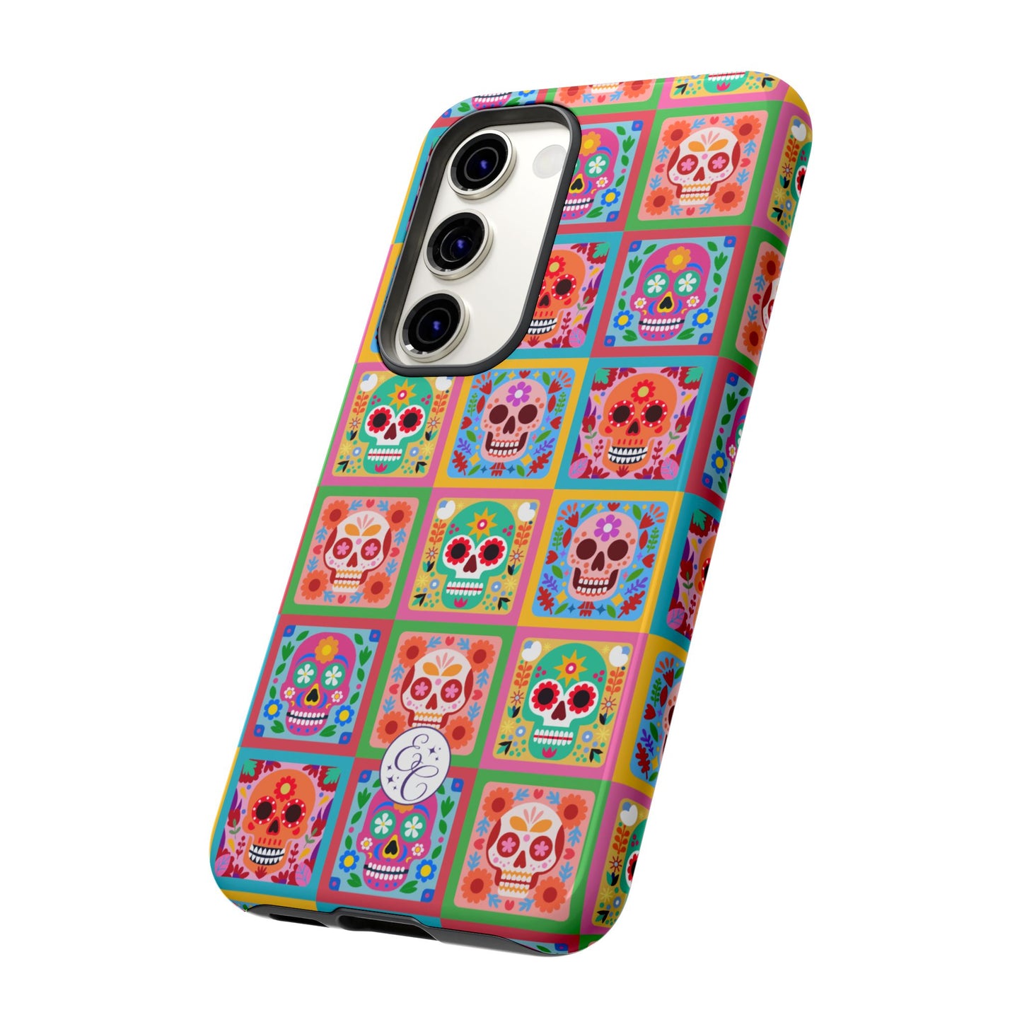 Colorful Sugar Skull Pattern Tough Phone Case