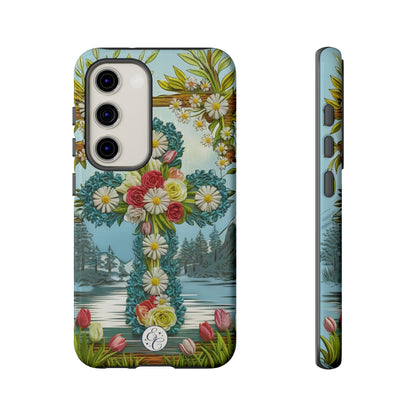 Floral Cross Tough Phone Case