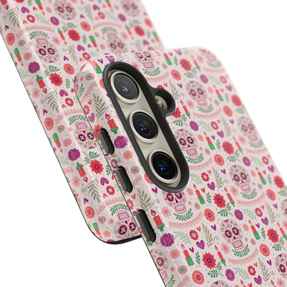 Pink Boho Day of the Dead Tough Phone Case