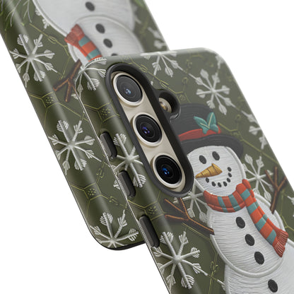 Christmas Snowman Tough Phone Case