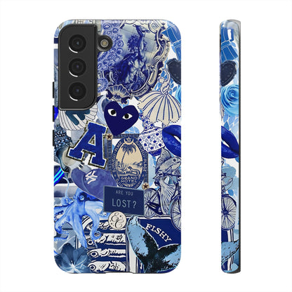 Blue Collage Tough Phone Case