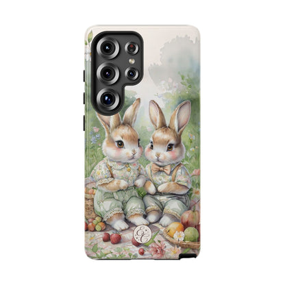 Vintage Bunny Picnic Tough Phone Case