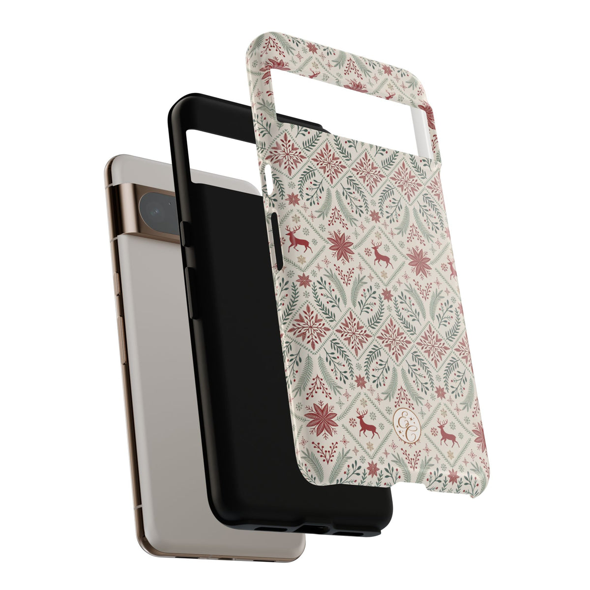 Red Reindeer Christmas Pattern Phone Case