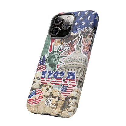 Patriotic USA Collage Tough Phone Case