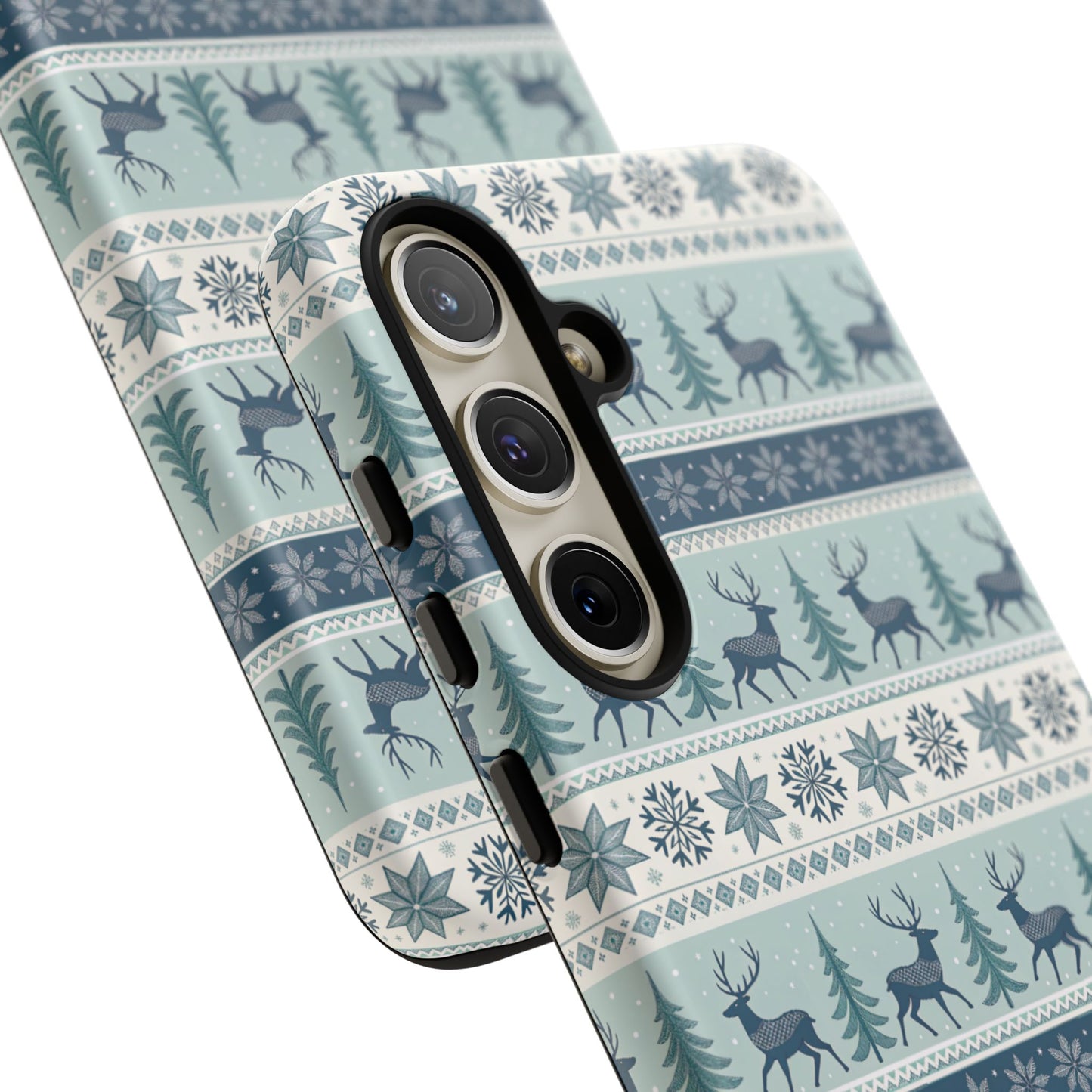 Blue Winter Reindeer Tough Phone Case
