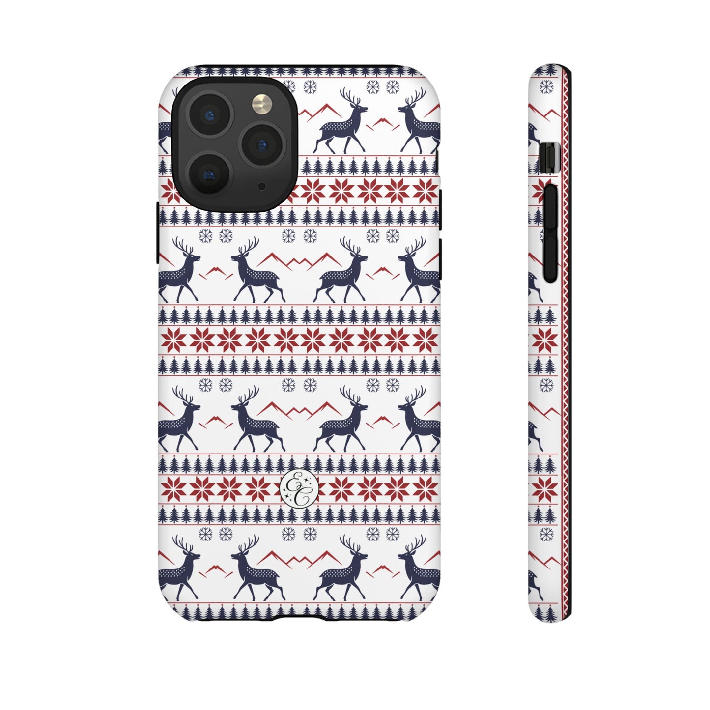 Christmas Reindeer Pattern Tough Phone Case