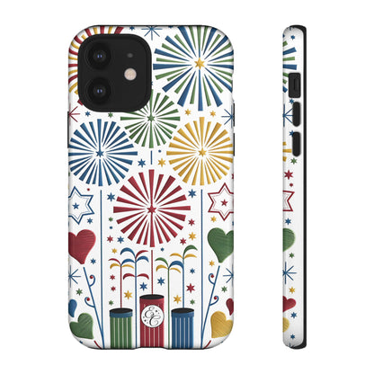 Colorful Fireworks and Stars Tough Phone Case