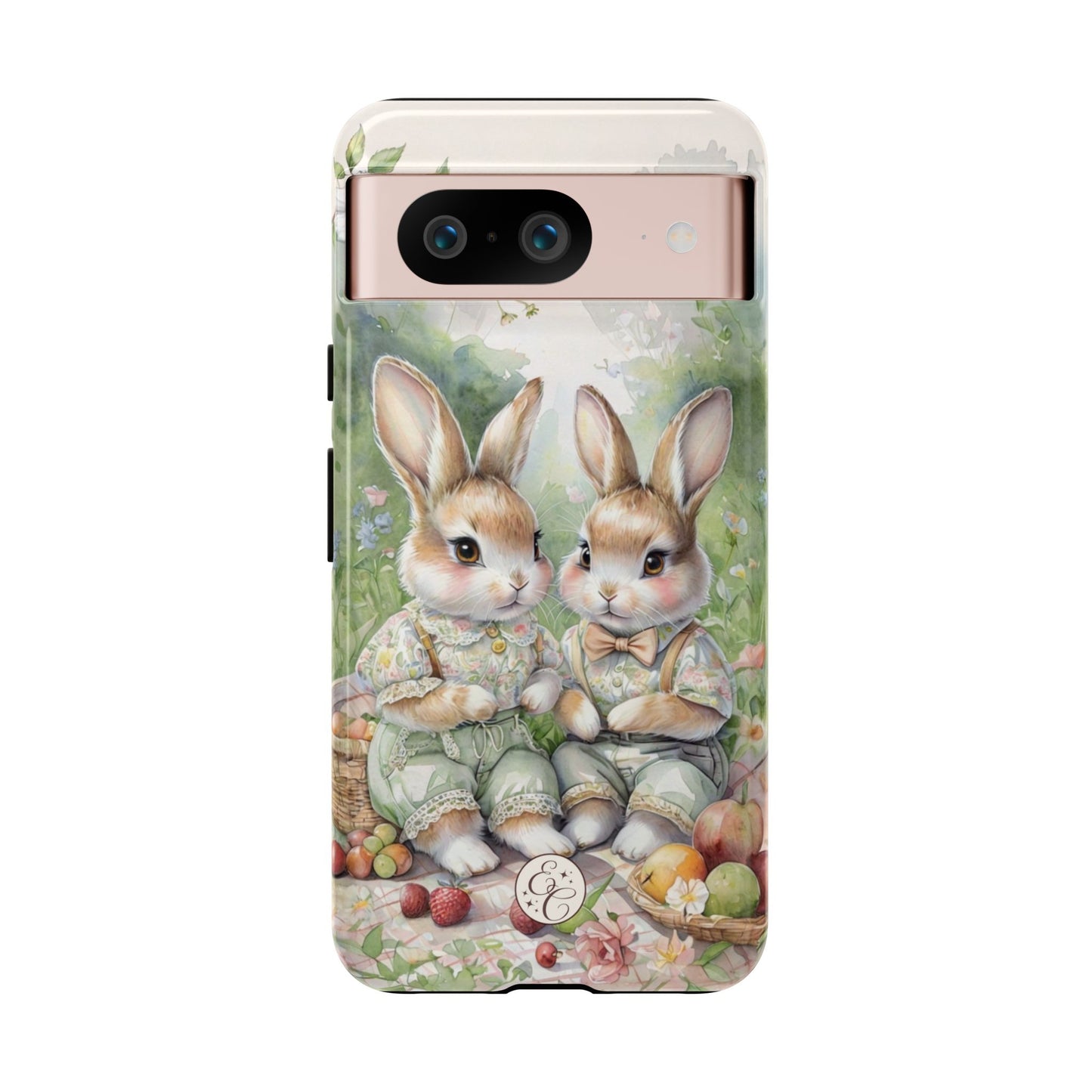 Vintage Bunny Picnic Tough Phone Case
