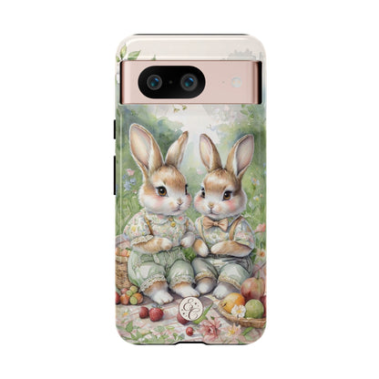 Vintage Bunny Picnic Tough Phone Case