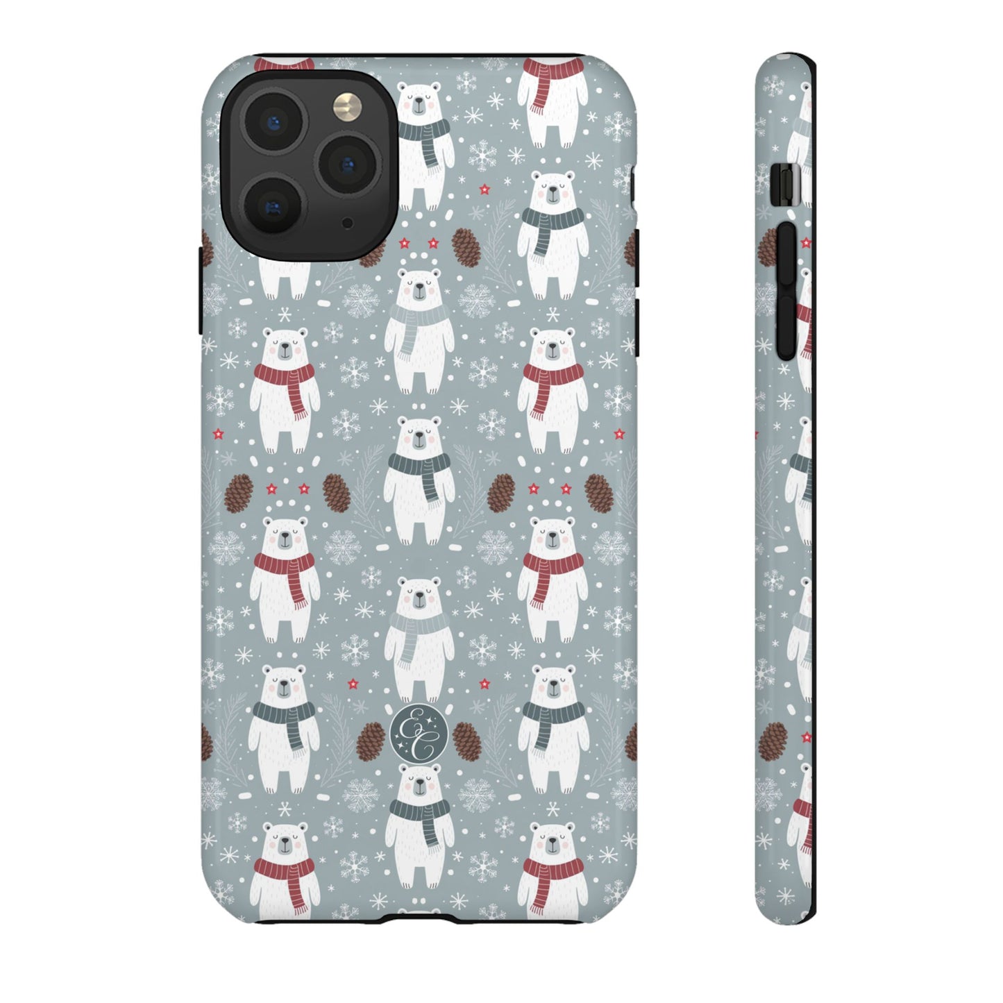 Cute Polar Bear Pattern Tough Phone Case