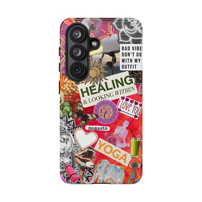 Yoga and Meditation Collage Tough Phone Case