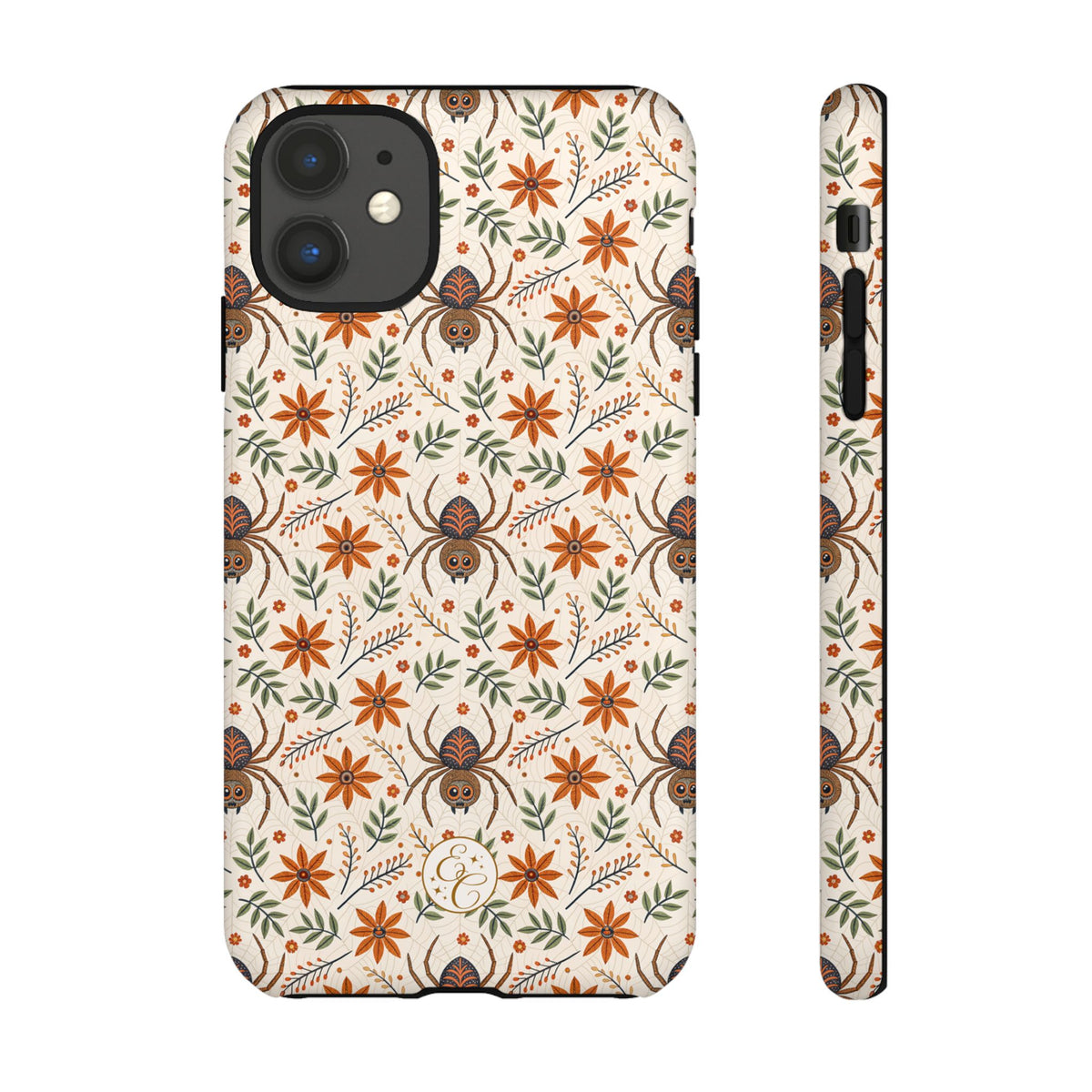 Boho Floral Spider Pattern Phone Case