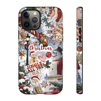 Christmas Holiday Collage Tough Phone Case