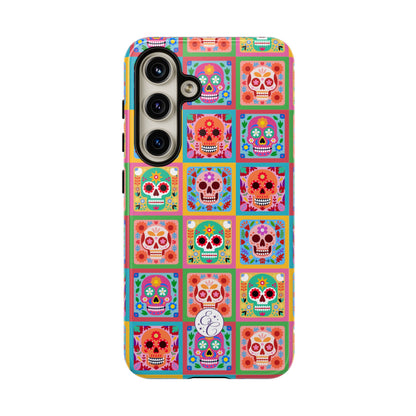 Colorful Sugar Skull Pattern Tough Phone Case
