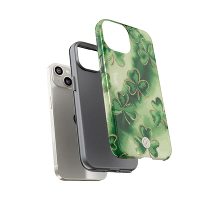 Shamrock Watercolor Pattern Tough Phone Case
