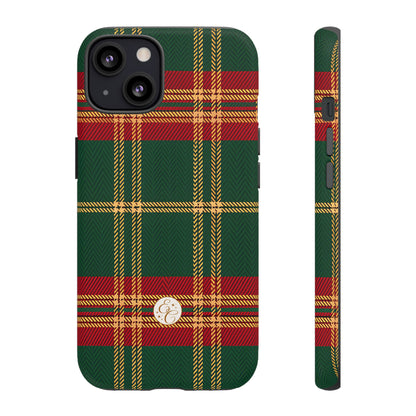 Green Red & Gold Plaid Tough Phone Case