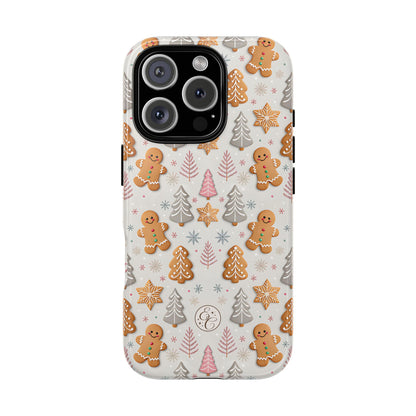 Christmas Gingerbread Man Pattern Tough Phone Case