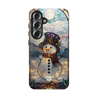Snowman Stained Glass Tough Phone Case