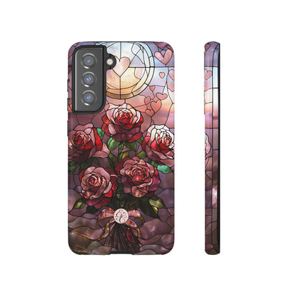Bouquet of Roses Stained Glass Tough Phone Case